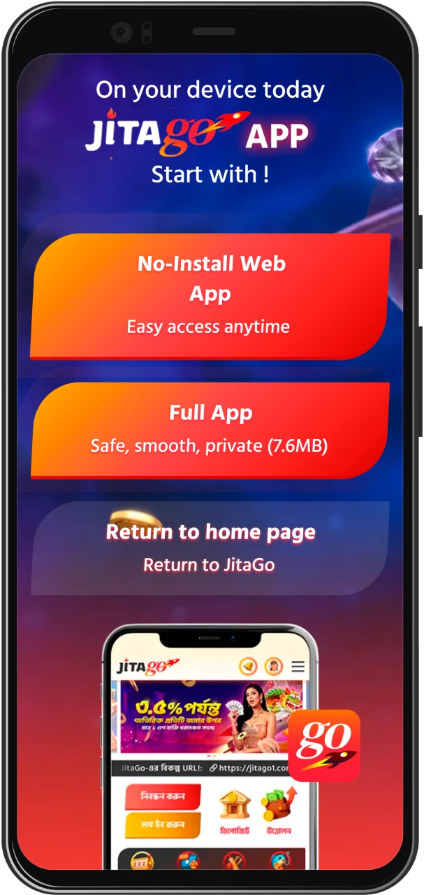 Tap the Jitago APK download button on your smartphone to start installing the app.