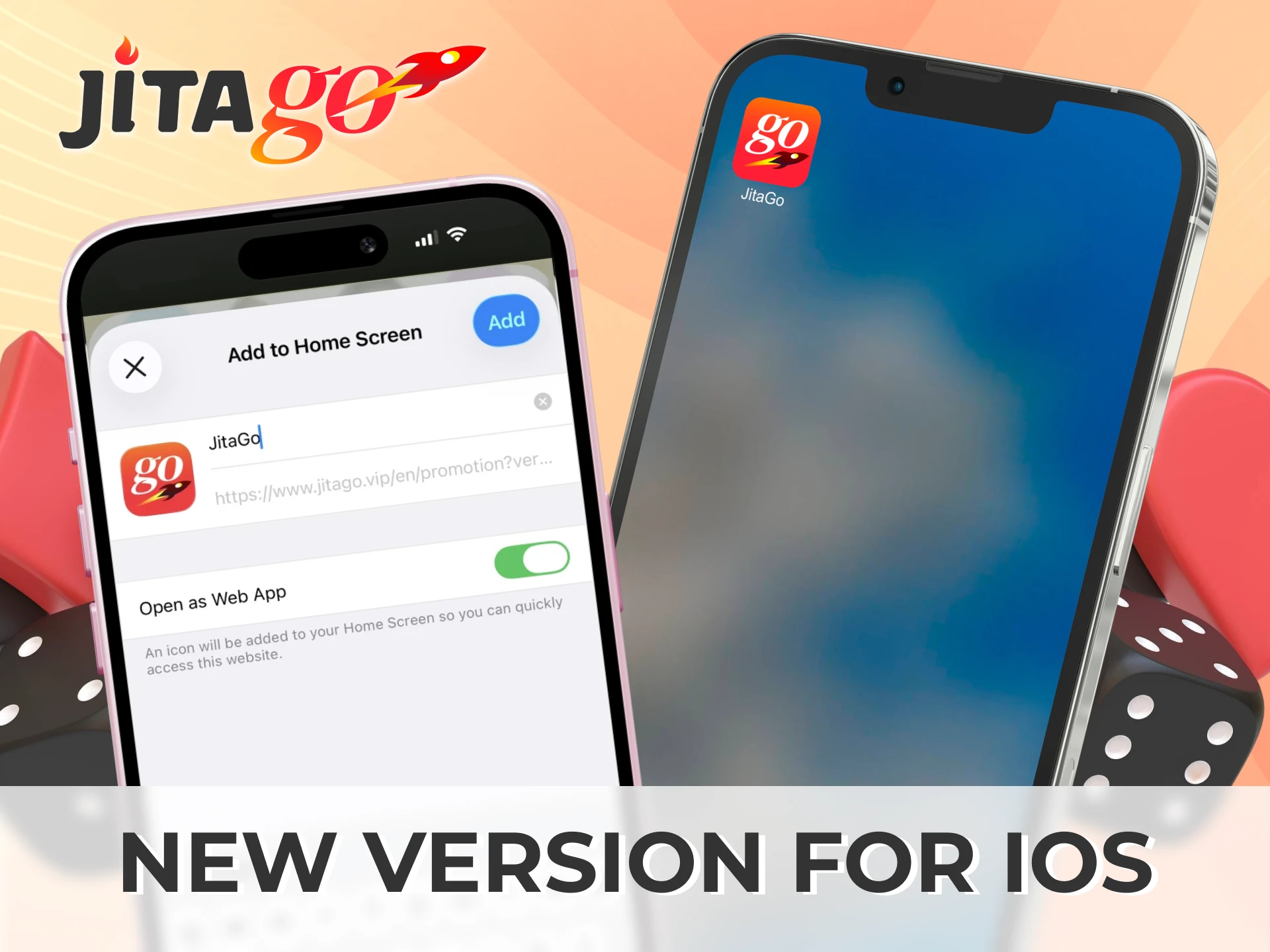 Update the Jitago iOS app easily by reinstalling the PWA from Safari for smooth gaming.