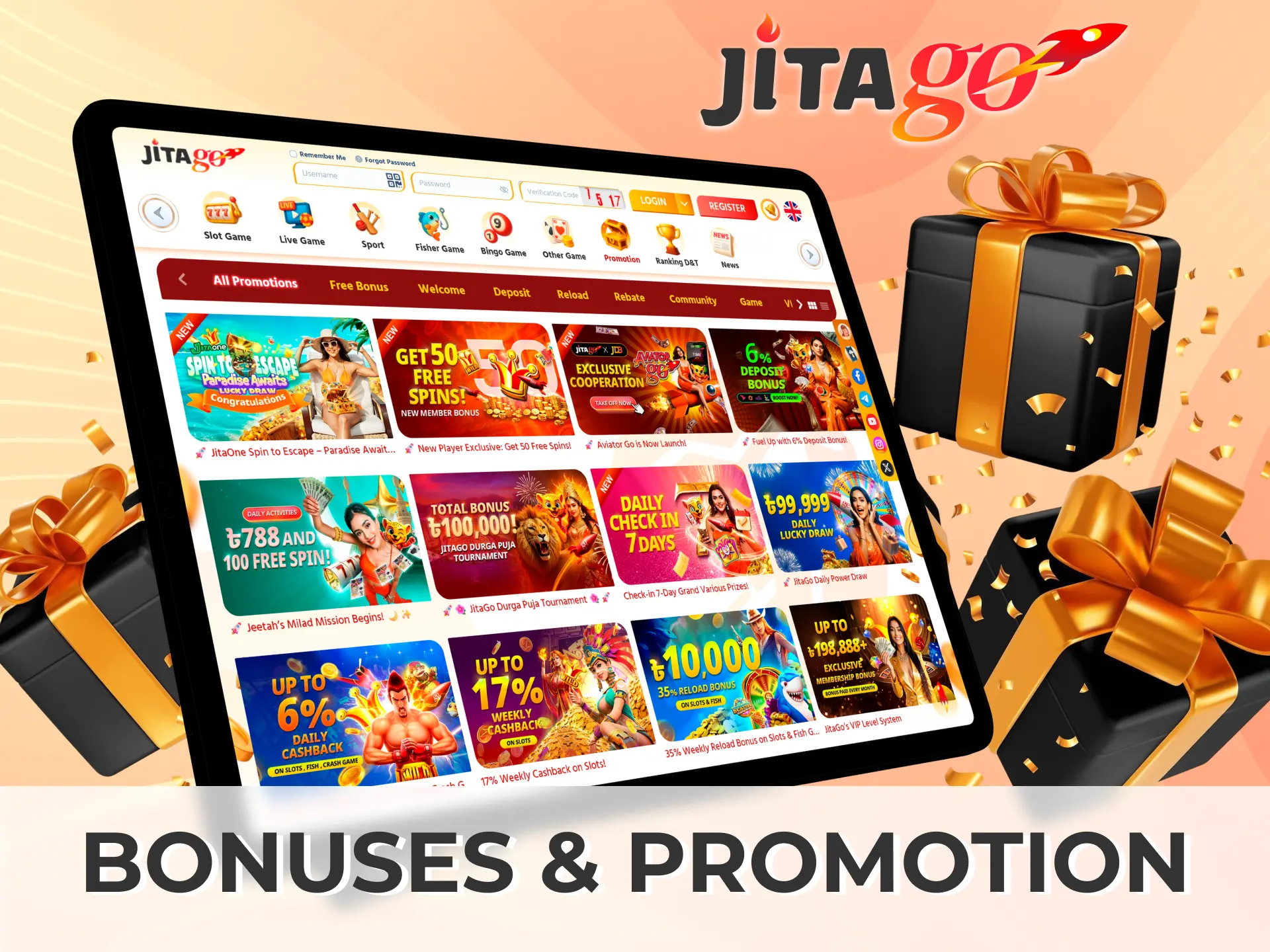 Enjoy daily and weekly cashback promotions with real BDT rewards at Jitago.