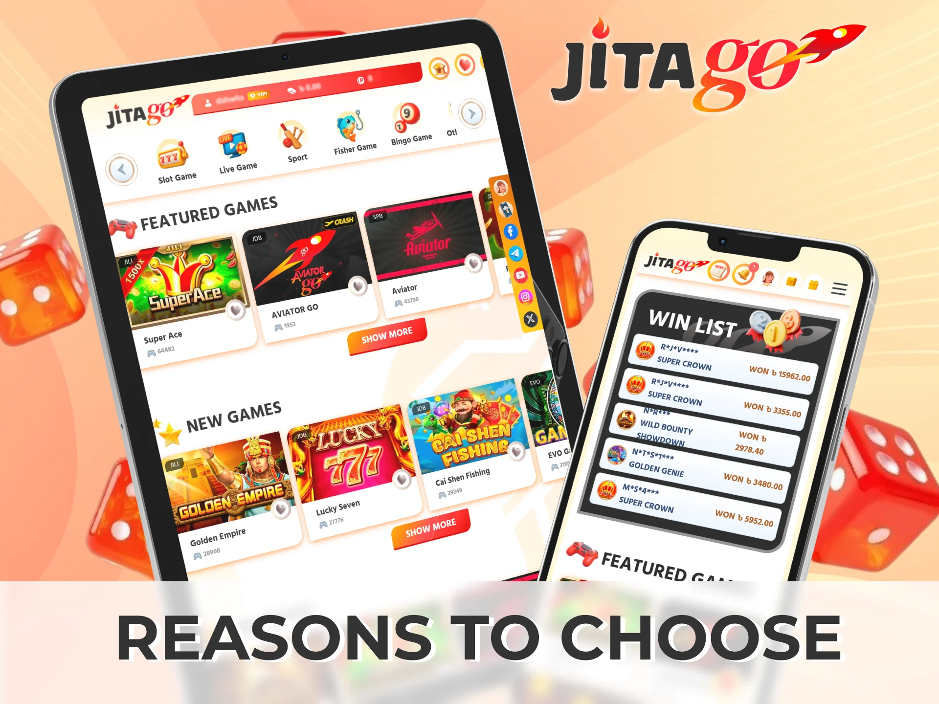 Play safely on Jitago with SSL encryption and fully manageable accounts.