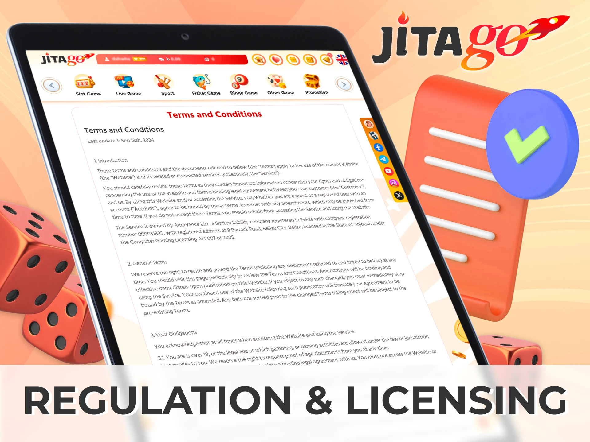Play safely on the licensed Jitago platform with verified fair games.