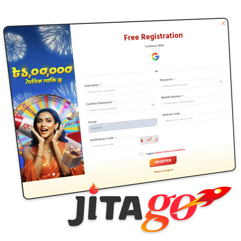 Register on the official Jitago site and start playing casino games in Bangladesh.