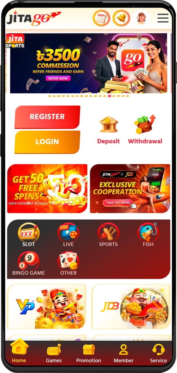 Visit the official Jitago site or app and click Register to begin.