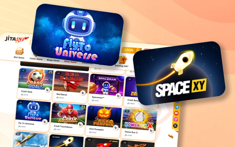 Join fast-paced Crash games with increasing multipliers on official Jitago platform.