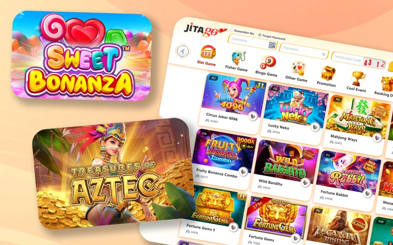 Play popular slots with free spins and jackpots on official Jitago casino.